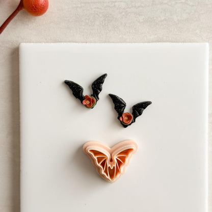 2025 Bat No. 1 | Bat Shape Dracula Spooky Halloween Fall Embossed Polymer Clay Tools for Autumn Earrings & Crafts