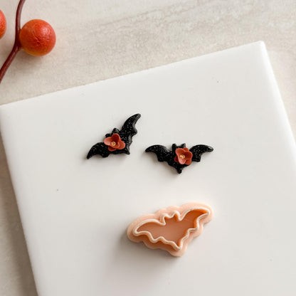 2025 Bat No. 4 | Bat Shape Spooky Scary Halloween Fall Embossed Polymer Clay Tools for Autumn Earrings & Crafts