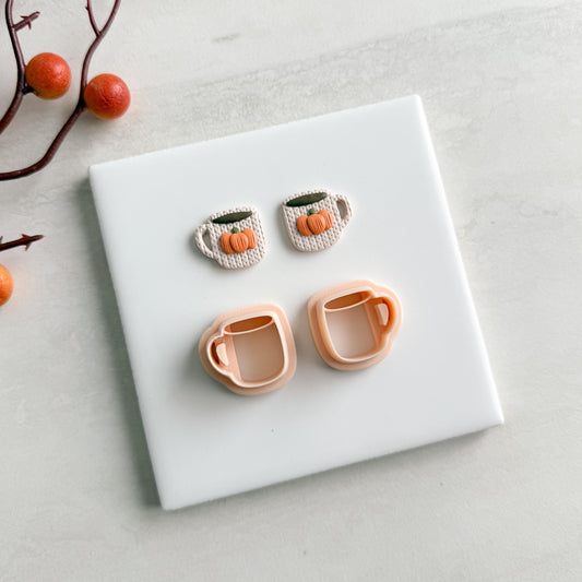 2025 Coffee Mug No. 1 (Set of 2) |  Embossed Coffee Mug Cozy Fall Embossed Polymer Clay Tools for Autumn Earrings & Crafts
