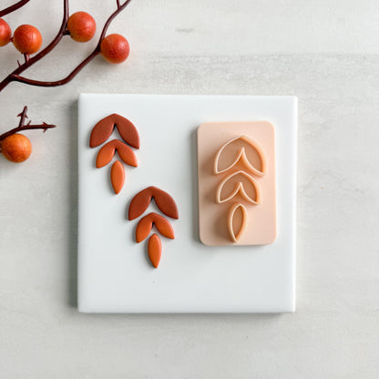 2025 Falling Leaf Dangle Clay Cutter | 3 Part Leaf Polymer Clay Cutter Set for Autumn Earrings and Fall Theme