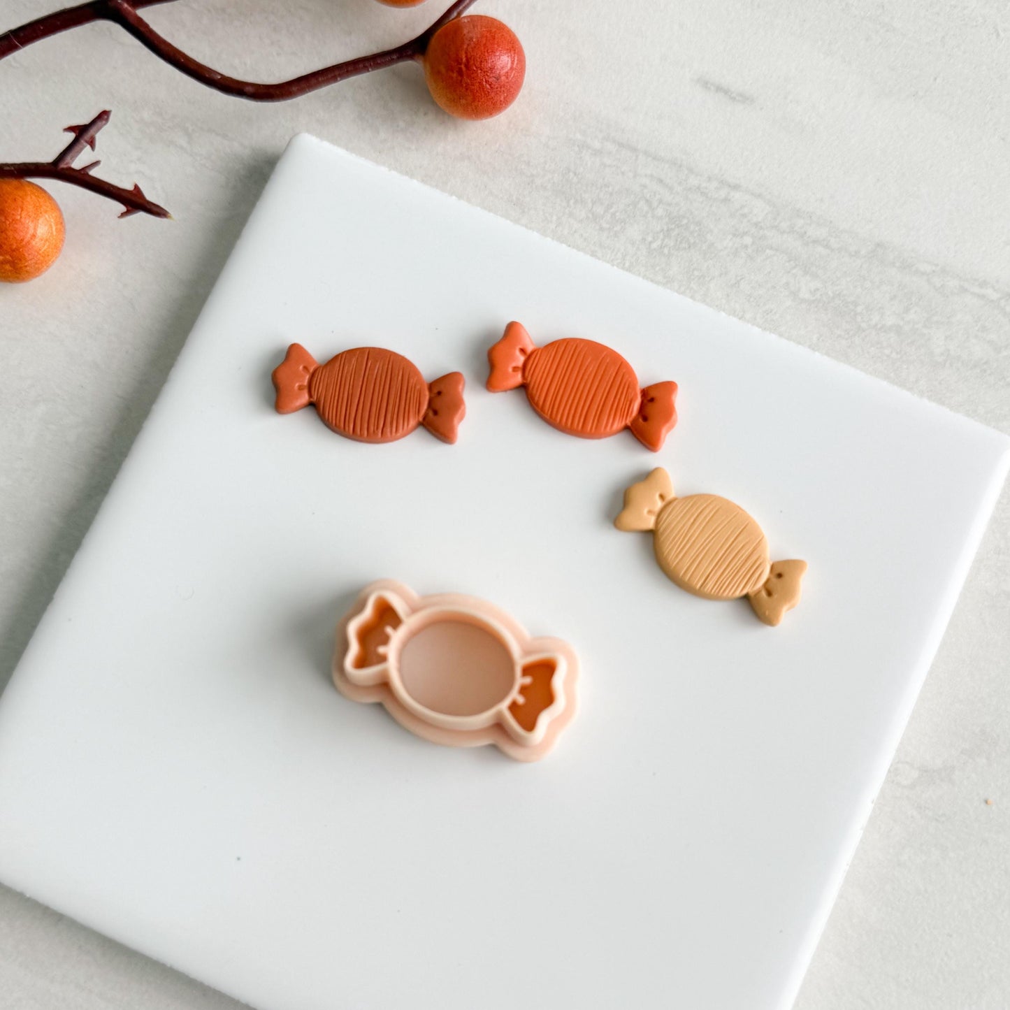 2025 Halloween Candy Clay Cutter | Polymer Clay Cutter for Spooky Fall Earrings and Trick-or-Treat Crafts