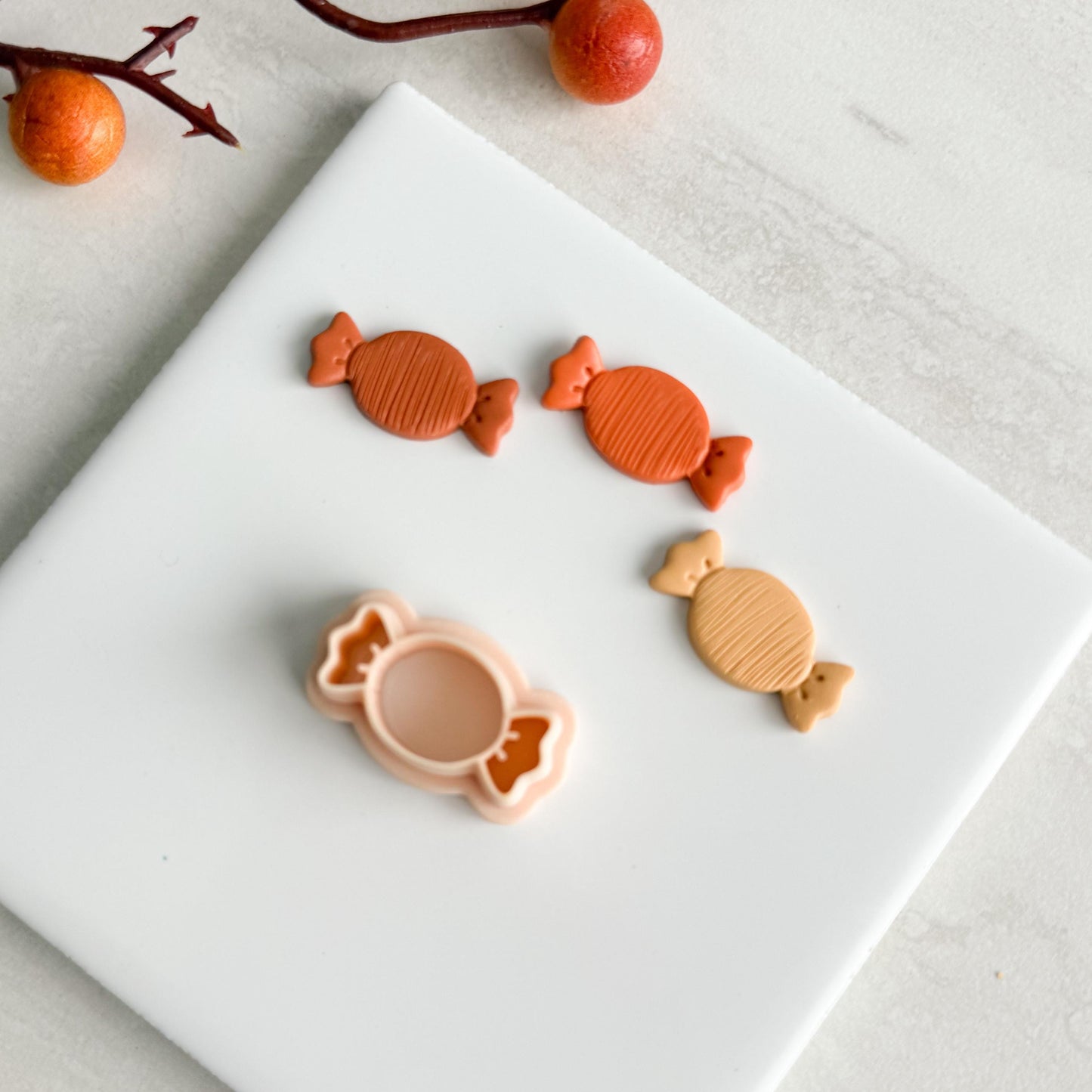2025 Halloween Candy Clay Cutter | Polymer Clay Cutter for Spooky Fall Earrings and Trick-or-Treat Crafts