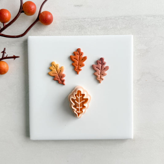 2025 Oak Leaf Clay Cutter | Fall Leaf Polymer Clay Cutter for Autumn Earrings and Cozy Nature Crafts
