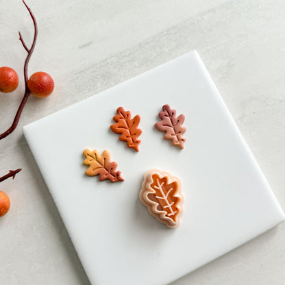 2025 Oak Leaf Clay Cutter | Fall Leaf Polymer Clay Cutter for Autumn Earrings and Cozy Nature Crafts
