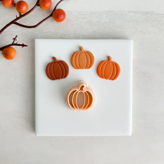 2025 Pumpkin Clay Cutter No. 2 | Rounded Pumpkin Polymer Clay Cutter for Fall Earrings and Cozy Autumn Crafts