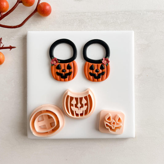 2025 Trick or Treat Bag | Jack O Lantern Cute Halloween Fall Theme Builder Polymer Clay Cutter