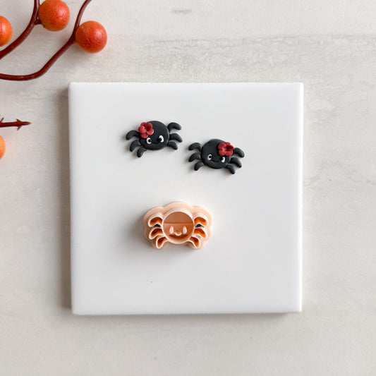 2025 Spider Clay Cutter | Creepy Cute Halloween Spider Polymer Clay Cutter for Fall Earrings Spooky Scary