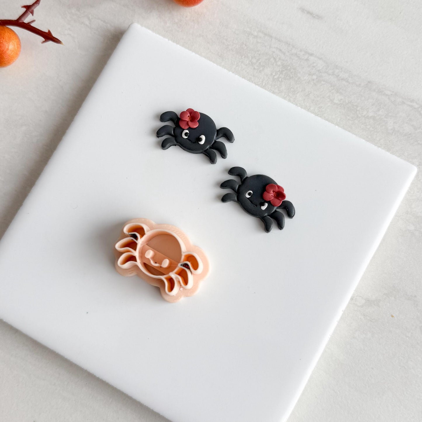 2025 Spider Clay Cutter | Creepy Cute Halloween Spider Polymer Clay Cutter for Fall Earrings Spooky Scary