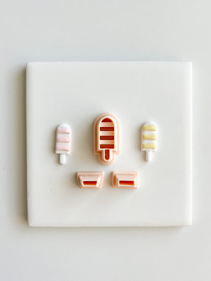 Popsicle No. 1 Clay Cutter | Popsicle No. 1 Polymer Clay Cutter for DIY Summer Earrings Ice Cream Jewelry and Handmade Dessert Accessories