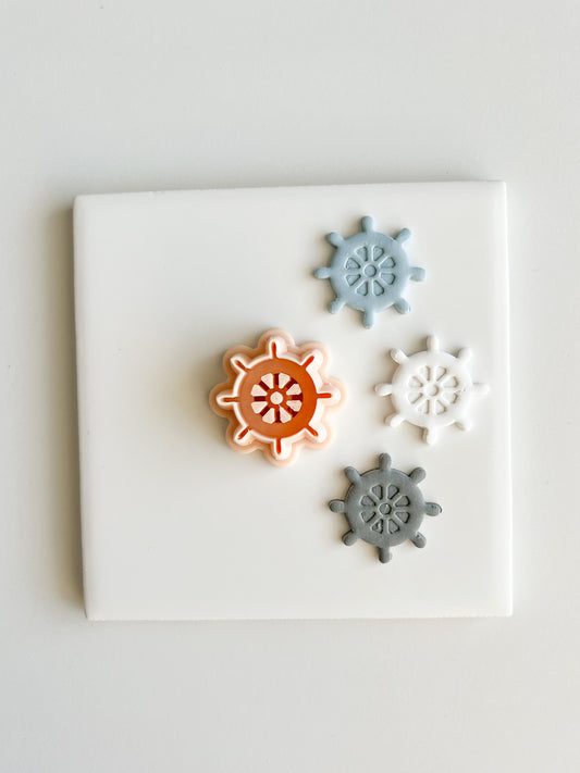Shipwheel Clay Cutter | Shipwheel Polymer Clay Cutter for DIY Nautical Earrings Ocean-Themed Jewelry and Handmade Sailing Accessories