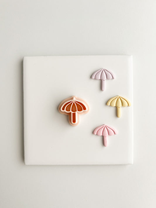 Beach Umbrella Sunbrella Clay Cutter | Beach Umbrella Sunbrella Polymer Clay Cutter for DIY Summer Earrings Vacation Jewelry and Handmade Coastal Accessories