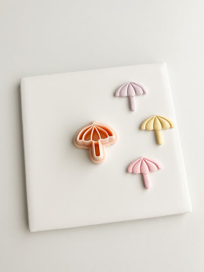 Beach Umbrella Sunbrella Clay Cutter | Beach Umbrella Sunbrella Polymer Clay Cutter for DIY Summer Earrings Vacation Jewelry and Handmade Coastal Accessories