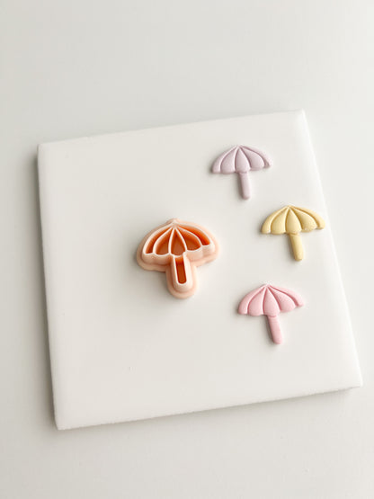 Beach Umbrella Sunbrella Clay Cutter | Beach Umbrella Sunbrella Polymer Clay Cutter for DIY Summer Earrings Vacation Jewelry and Handmade Coastal Accessories
