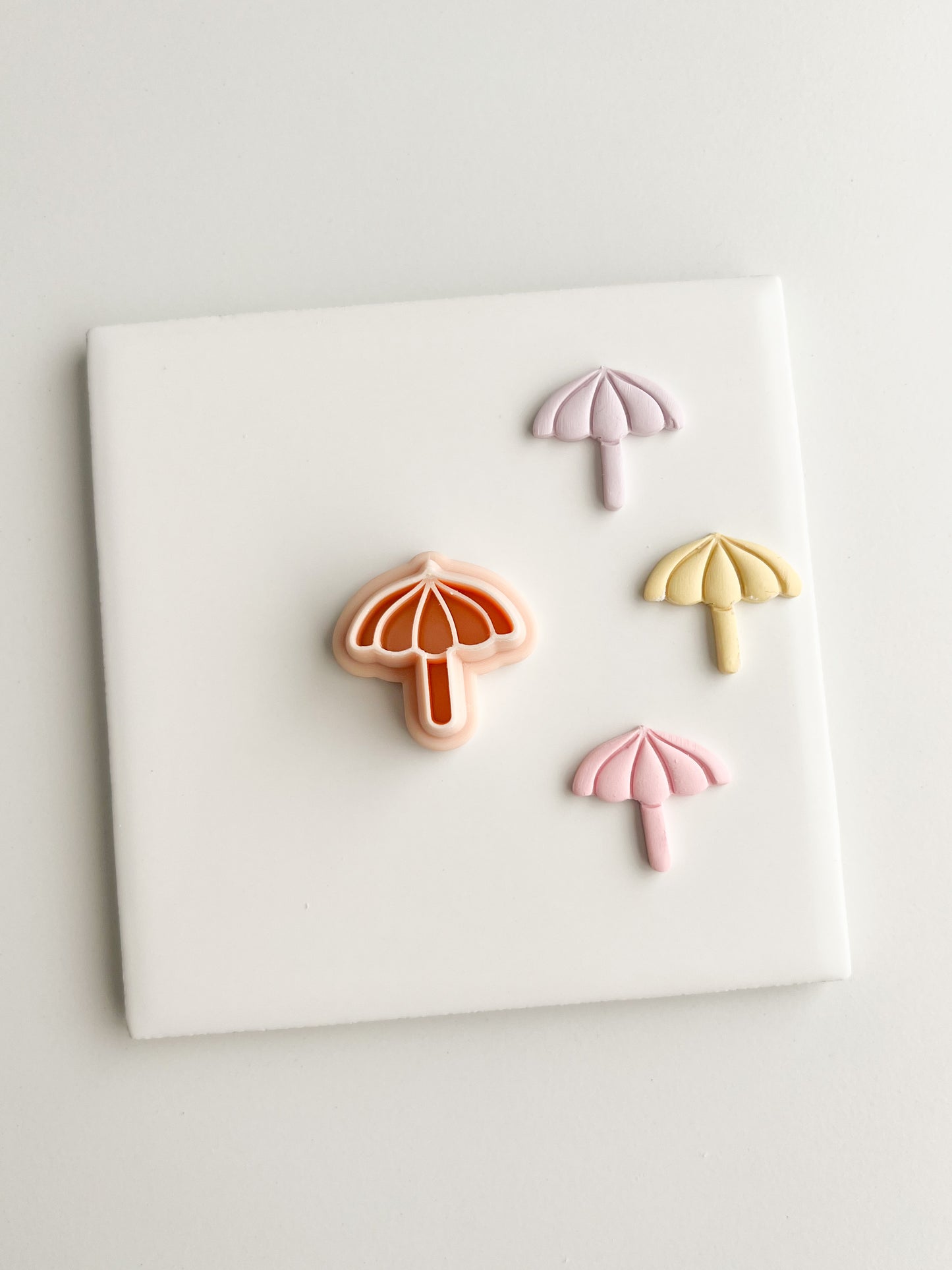 Beach Umbrella Sunbrella Clay Cutter | Beach Umbrella Sunbrella Polymer Clay Cutter for DIY Summer Earrings Vacation Jewelry and Handmade Coastal Accessories
